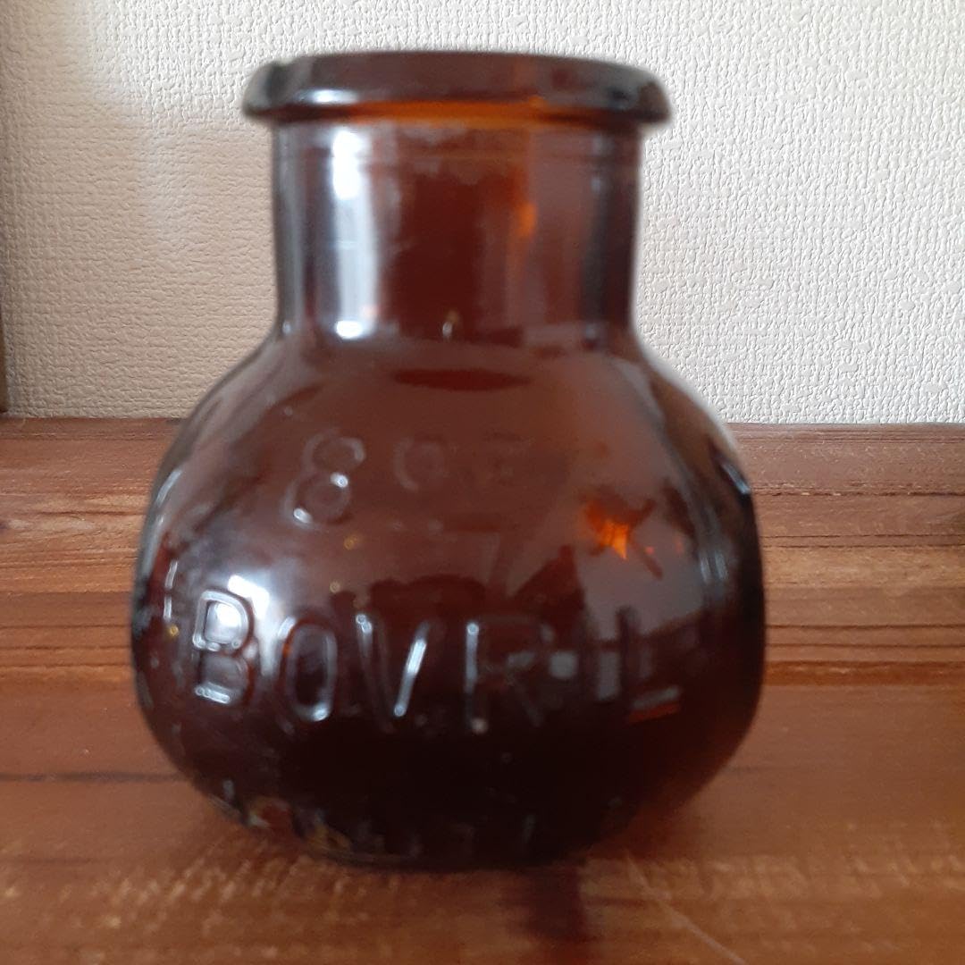 Amazon.co.jp: イギリスアンティーク BOVRIL ボブリル ガラスボトル